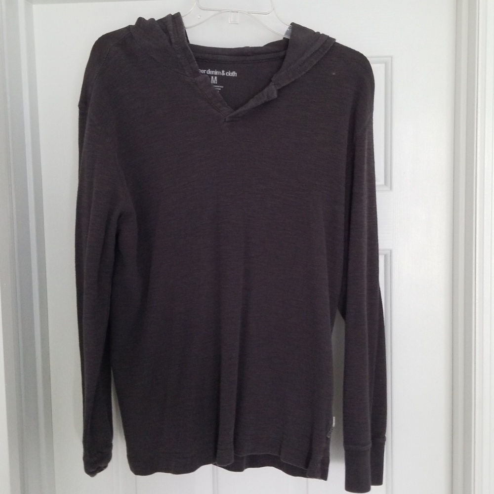 Hooded Dark Grey Henley